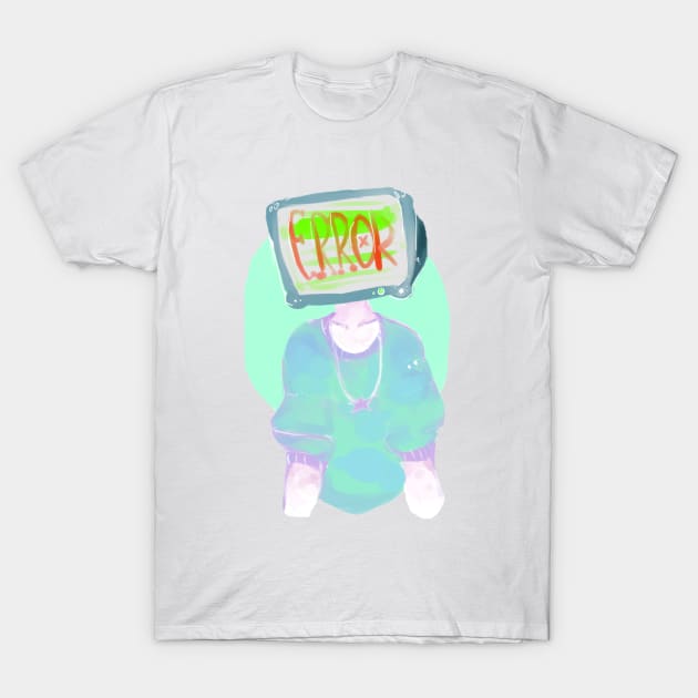 Pastel Error Computer Object Head T-Shirt by ghostkid